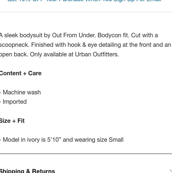 Urban Outfitters Out From Under Billie Bodysuit - Picture 7 of 7